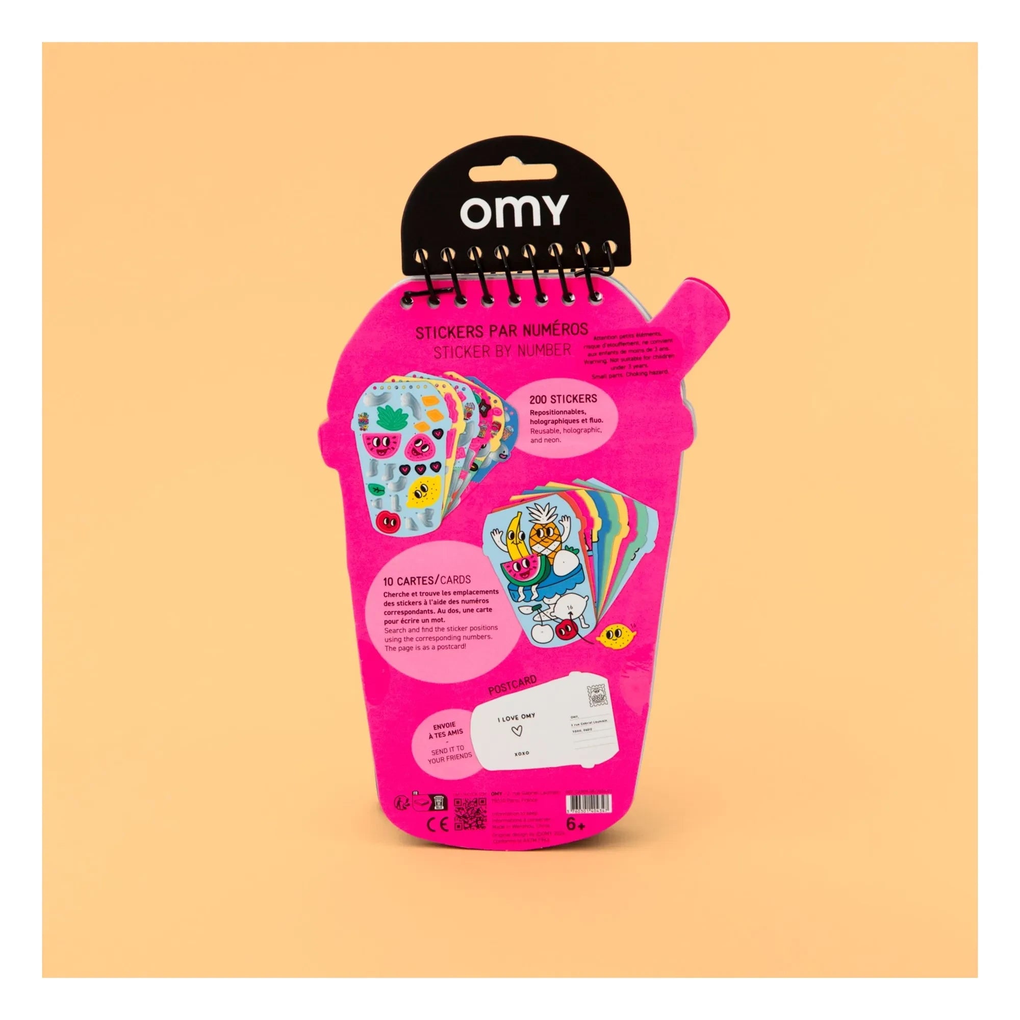 Omy - Libro de actividades con pegatinas de bubble tea