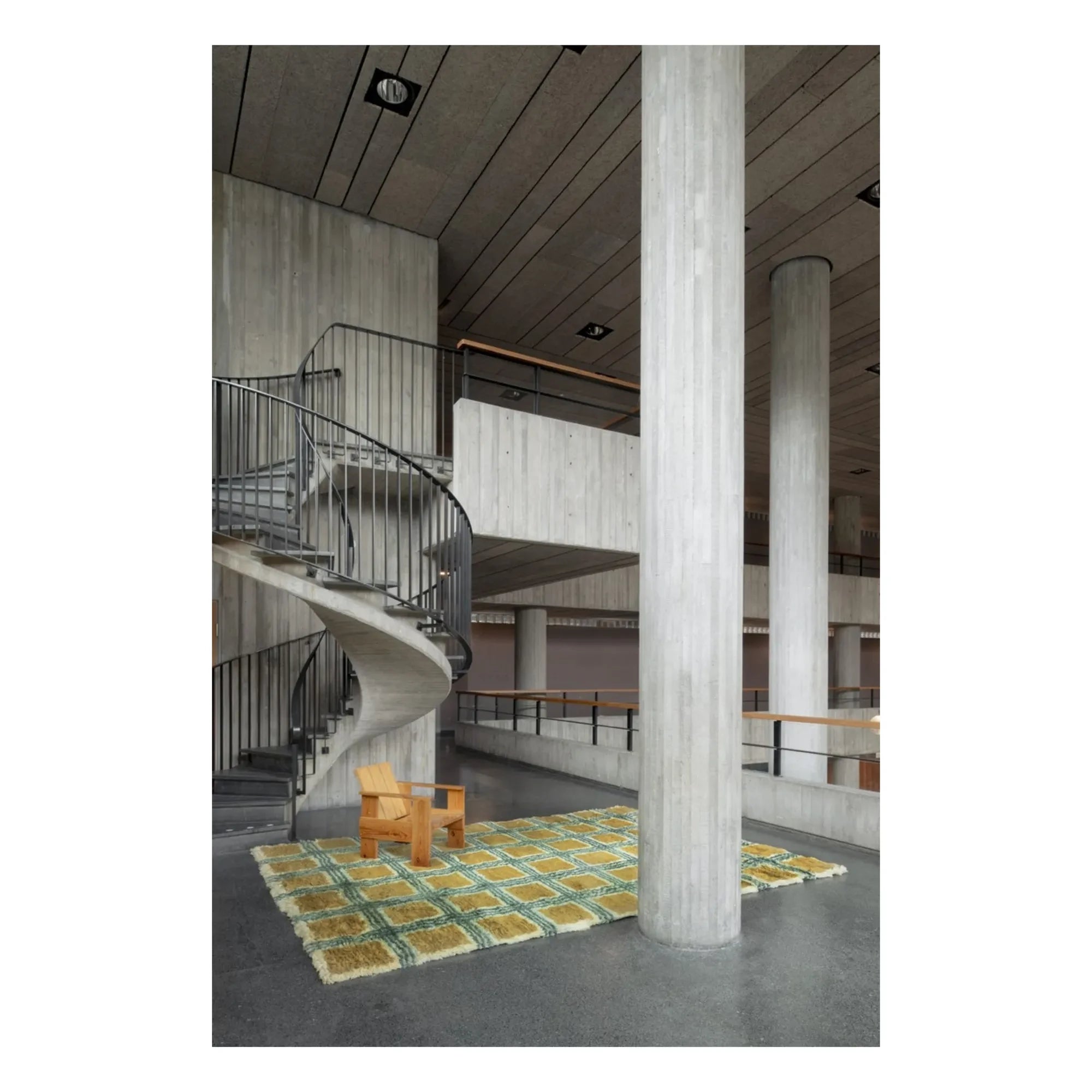 Layered - Alfombra de lana Pergola, Evelina Kroon | Mostaza
