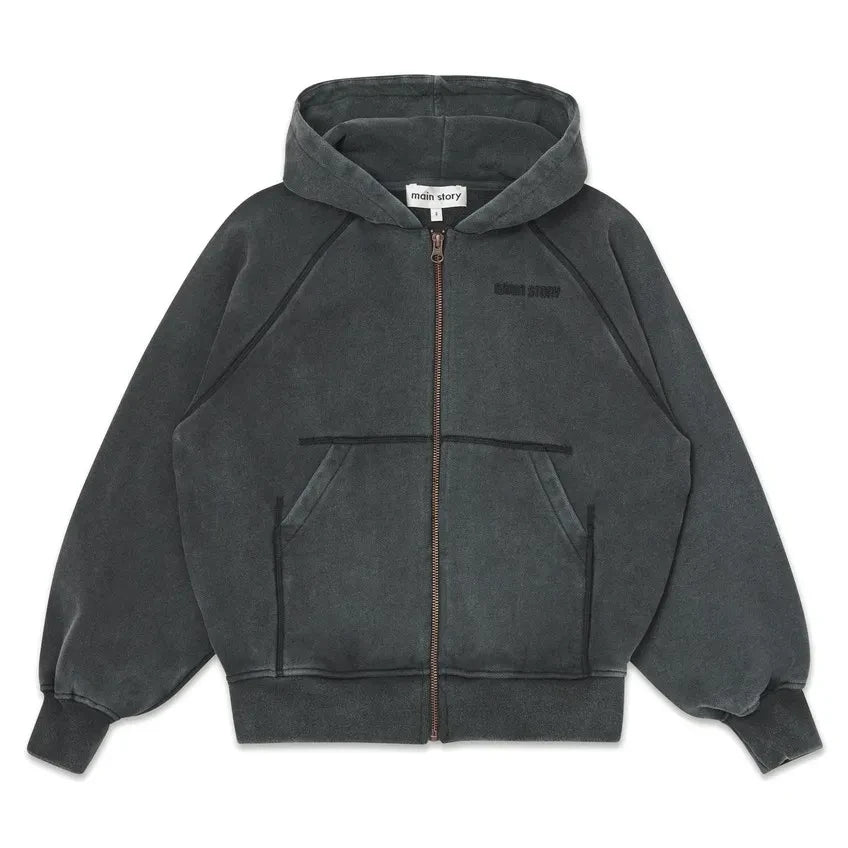Main Story - Organik Pamuklu Fermuarlı Sweatshirt | Kömür Grisi
