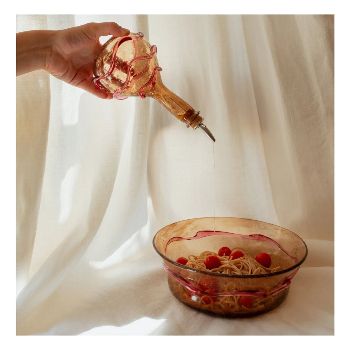 Denise - Plato de cristal Romeo | Rosa