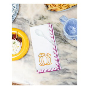 Gelatina de tarta - Servilletas bordadas - Juego de 4