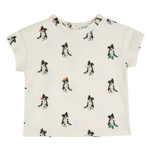 Emile et Ida - Camiseta Border Collie de algodón orgánico | Crema