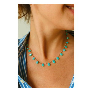 Ivarene - Collar con diseños de henna | Azul aciano