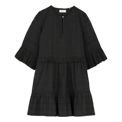 Skall Studio - Vestido de algodón Fiore | Negro