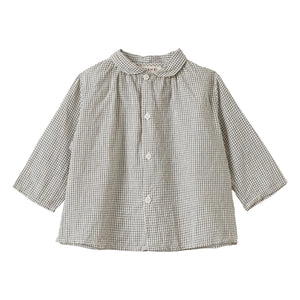 Caramel - Camisa de cuadros con cuello de aloe | Blanco