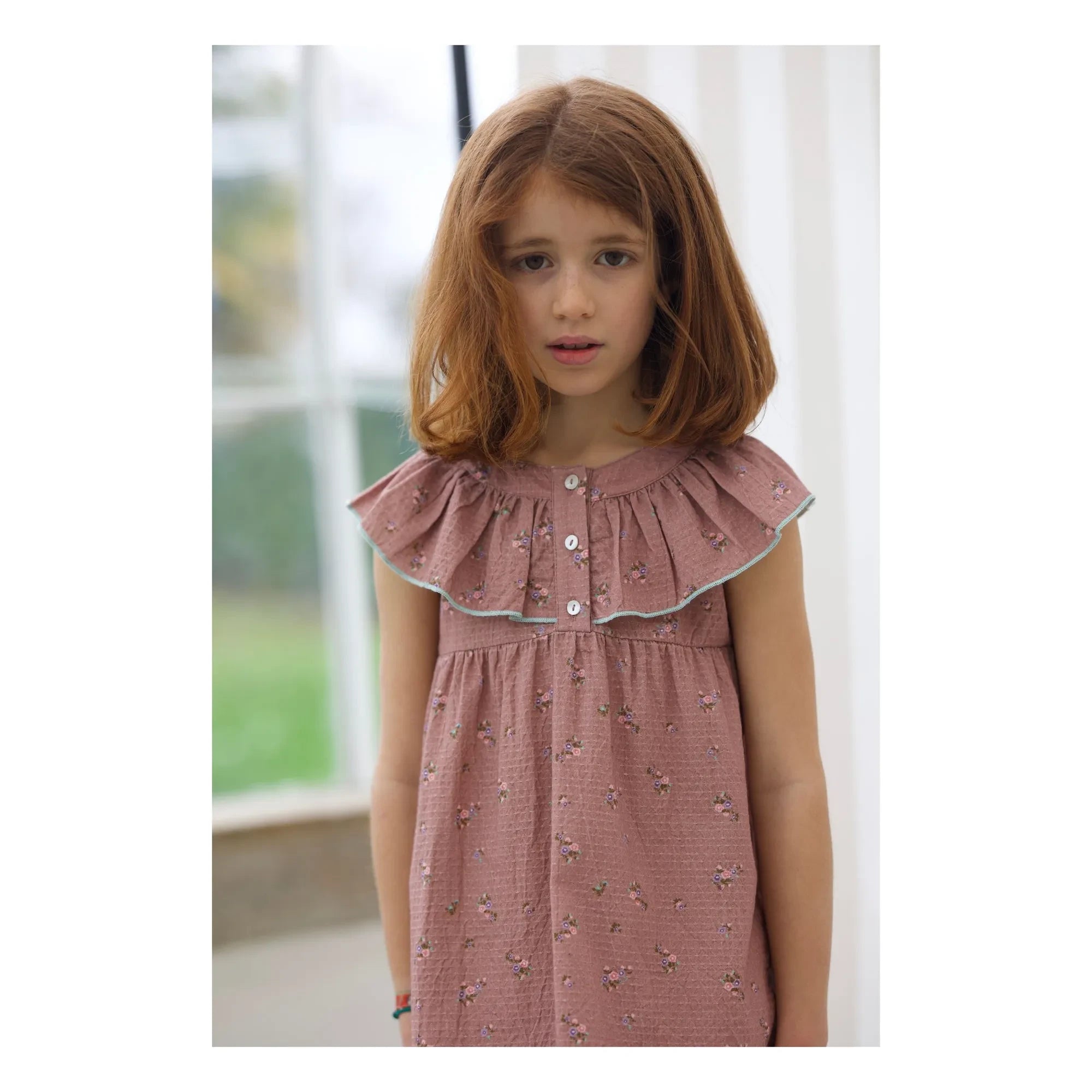 Lililotte - Vestido de algodón orgánico Renée Fleurie | Rosa empolvado