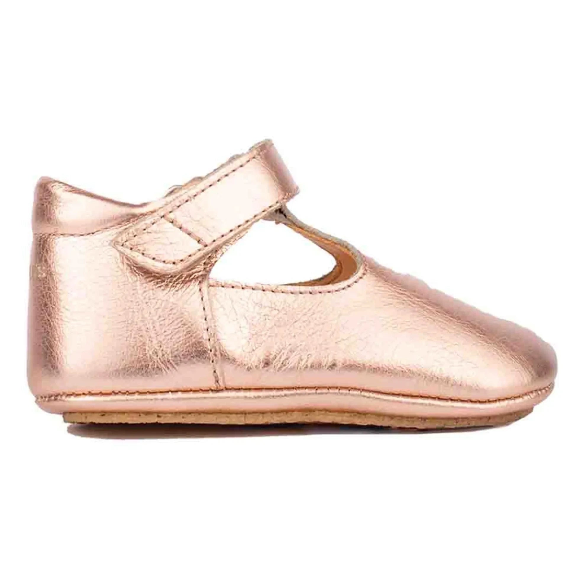 Angulus - Zapatillas de cuero metalizado | Oro rosa