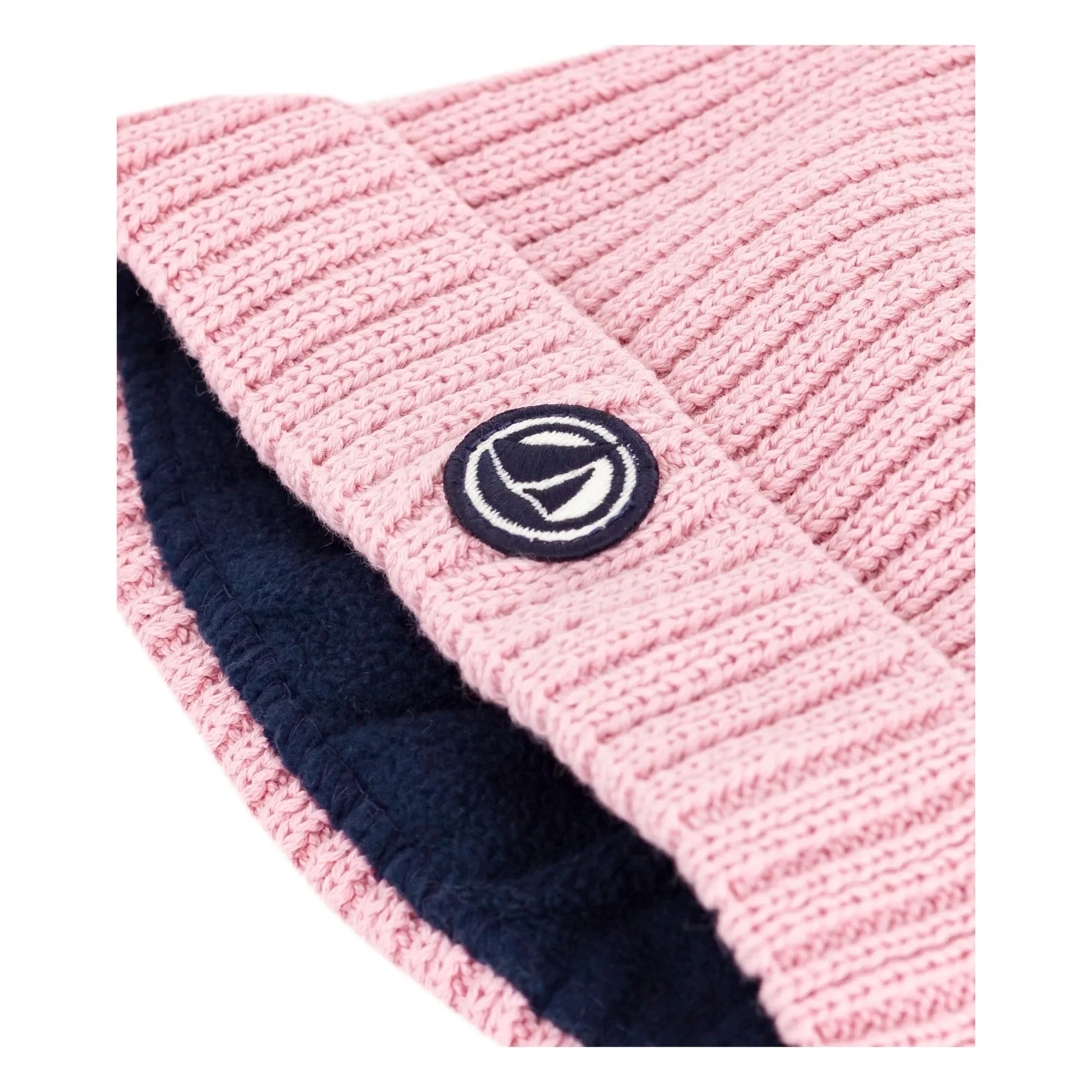 Petit Bateau - Gorro de forro polar a cuadros vichy | Rosa