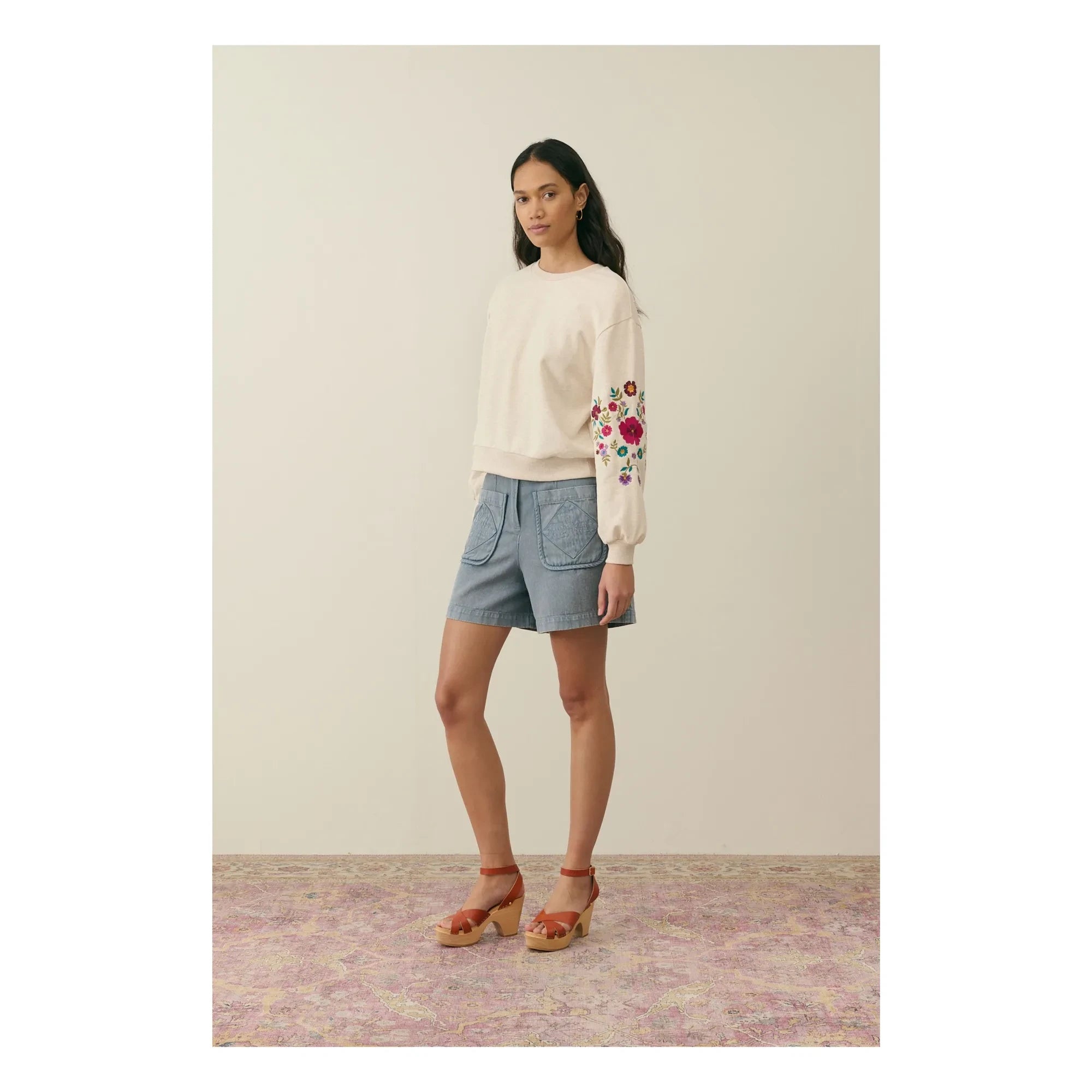 Louise Misha - Sudadera de algodón orgánico Judith - Colección de mujer | Crema