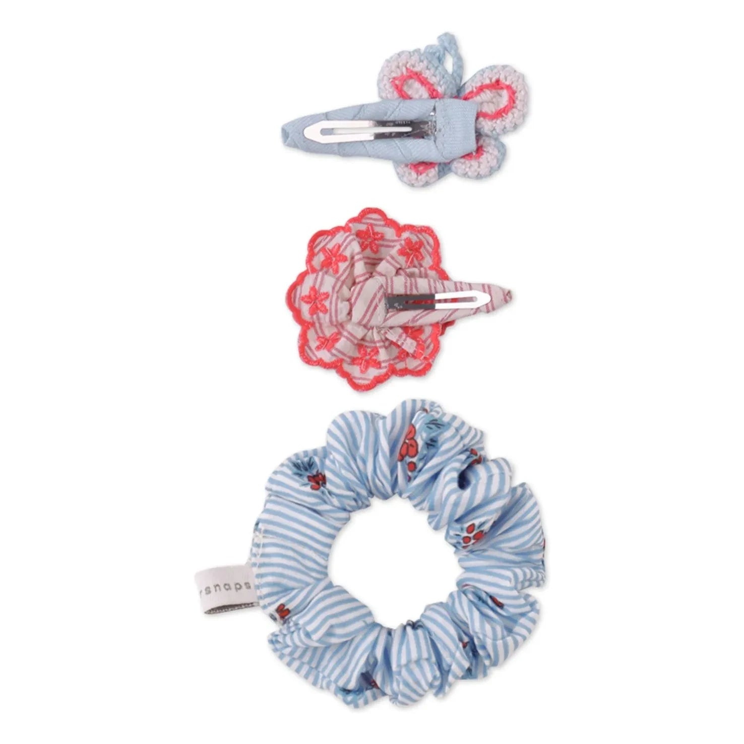 Gingersnaps - Set de pasadores para el cabello y scrunchie Brienne | Azul