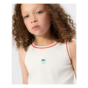 Goldie + Ace - Camiseta de tirantes acanalada Apple | Marfil