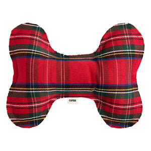 Cafide - Juguete para perros con forma de hueso | Rojo