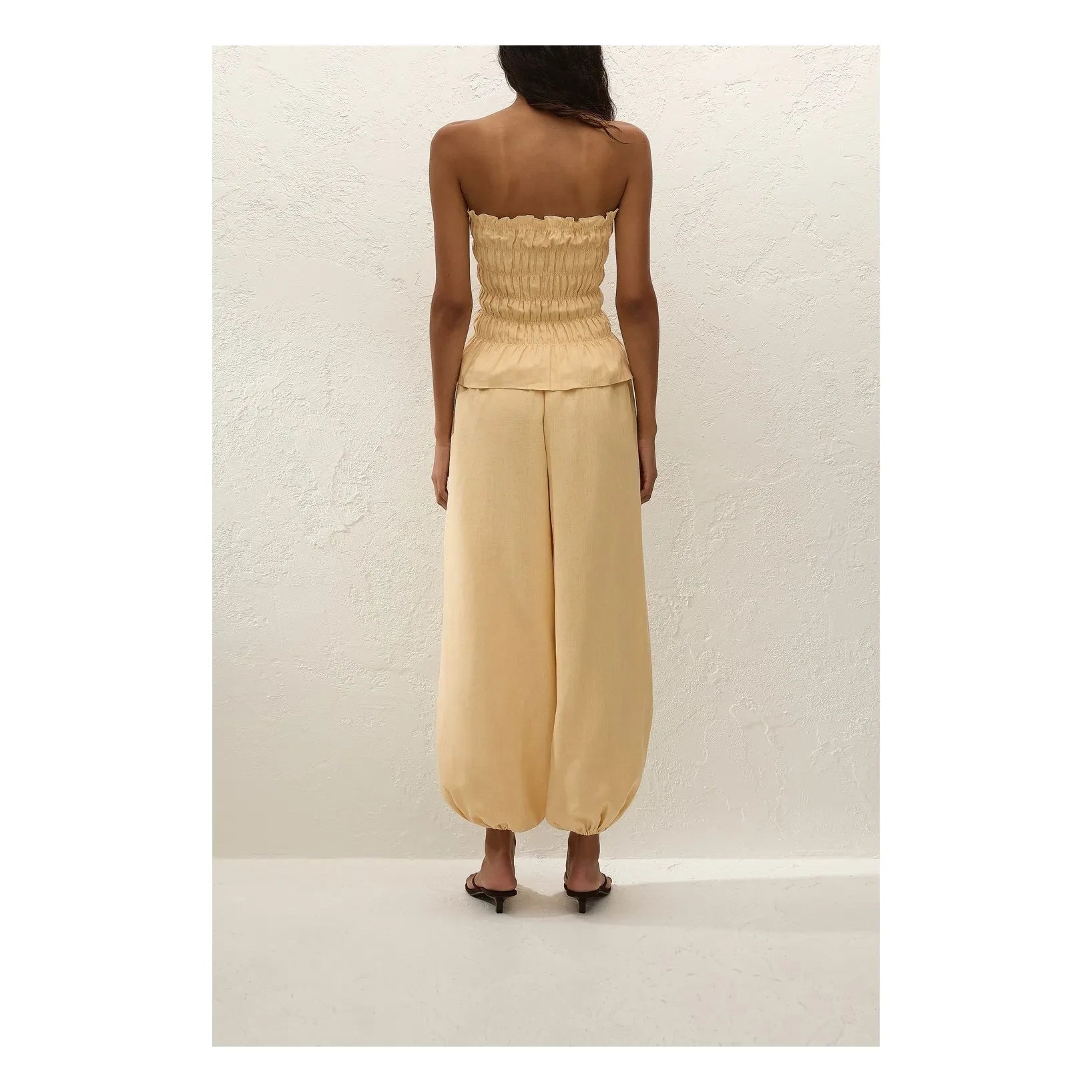 Faithfull the Brand - Tiera Keten Büstiyer Üst | Sarı