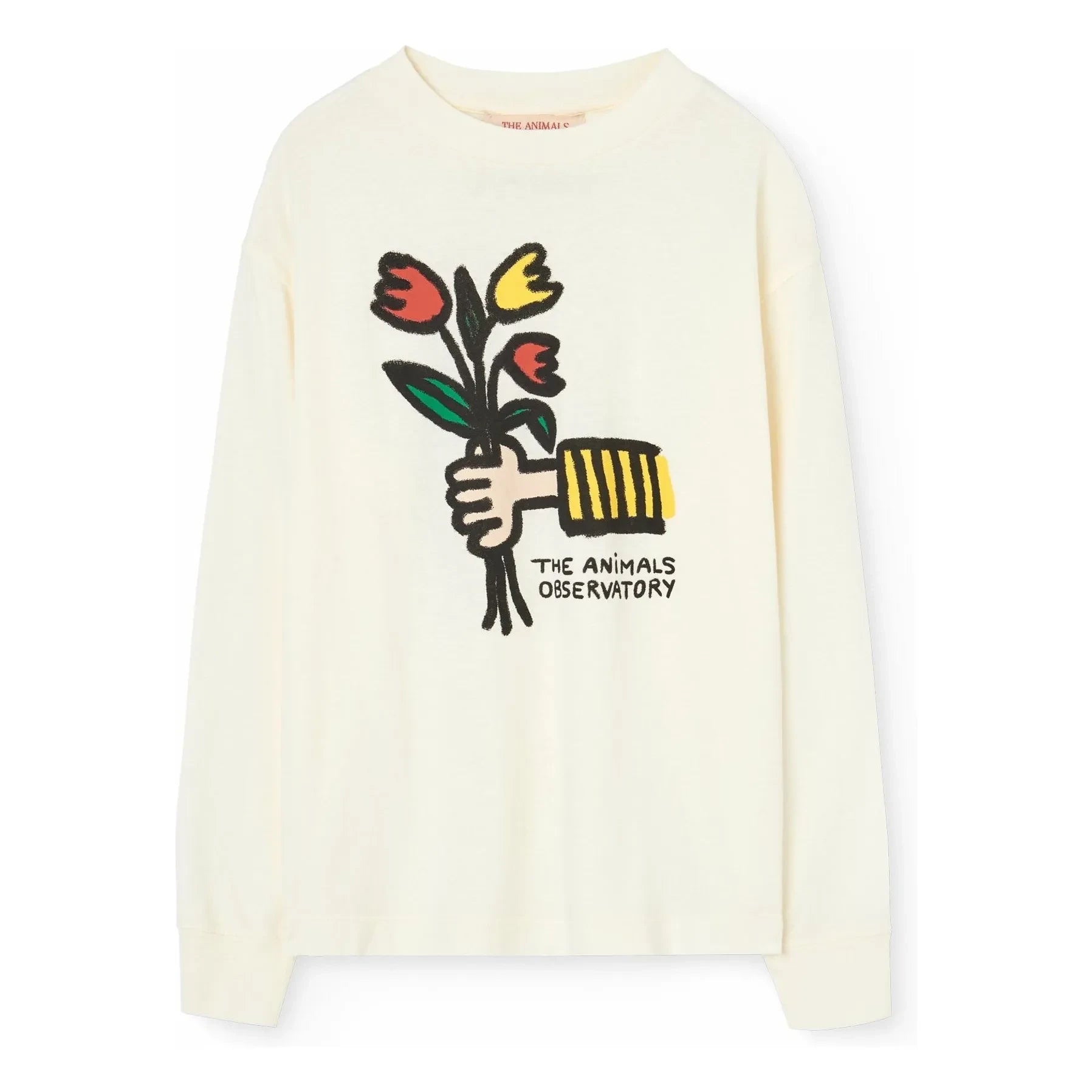 The Animals Observatory - Camiseta Perro Flores | Crudo