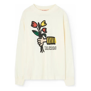 The Animals Observatory - Camiseta Perro Flores | Crudo