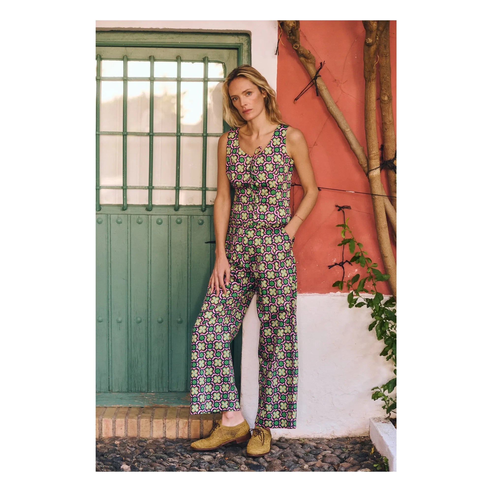 Maria de la Orden - Pantalón de algodón Chesnut | Rosa