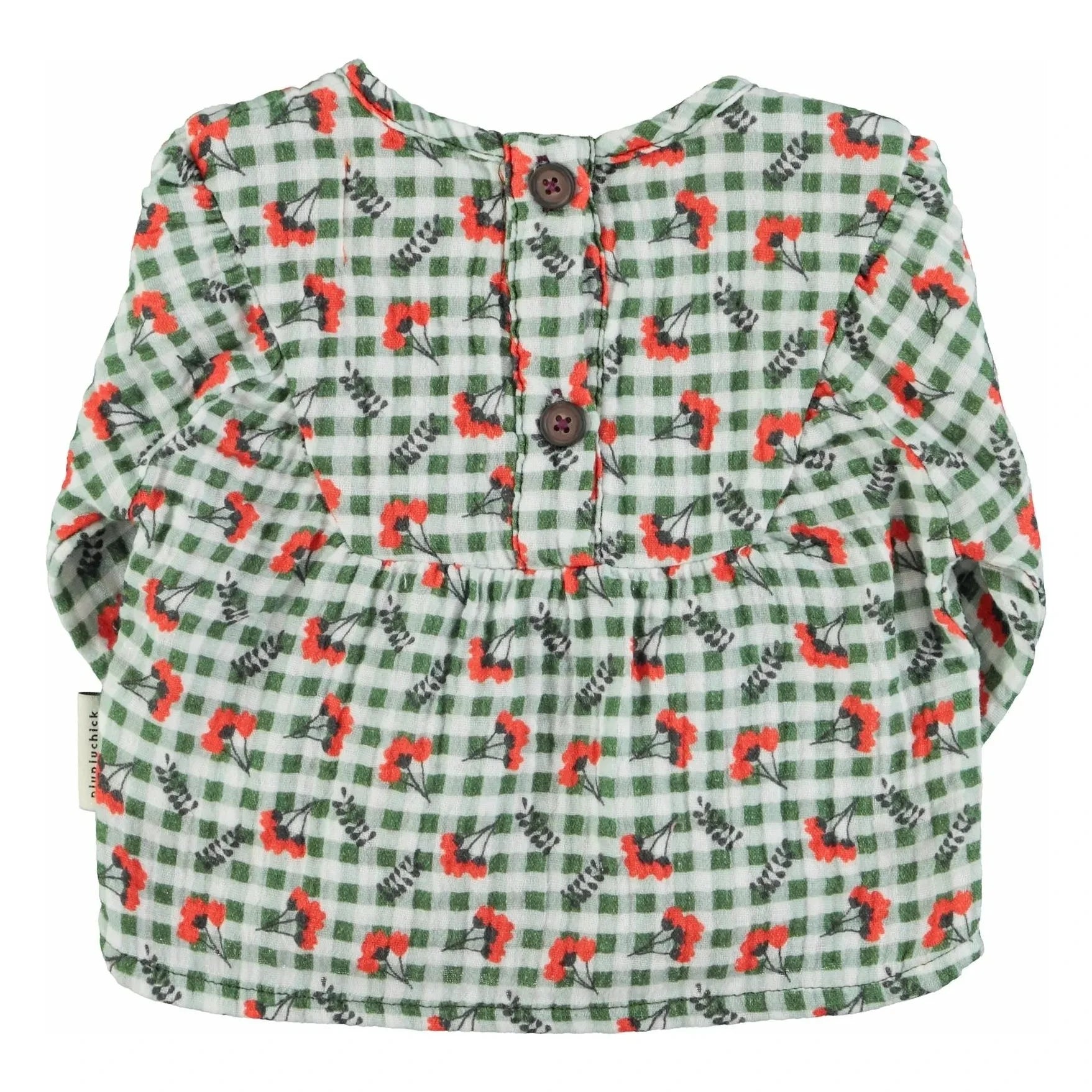 Piupiuchick - Blusa Floral a Cuadros | Verde