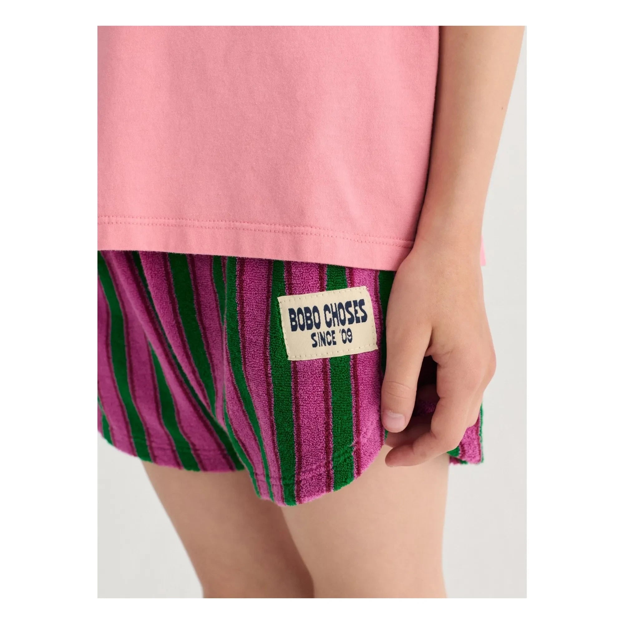 Bobo Choses - Shorts de rizo a rayas | Verde