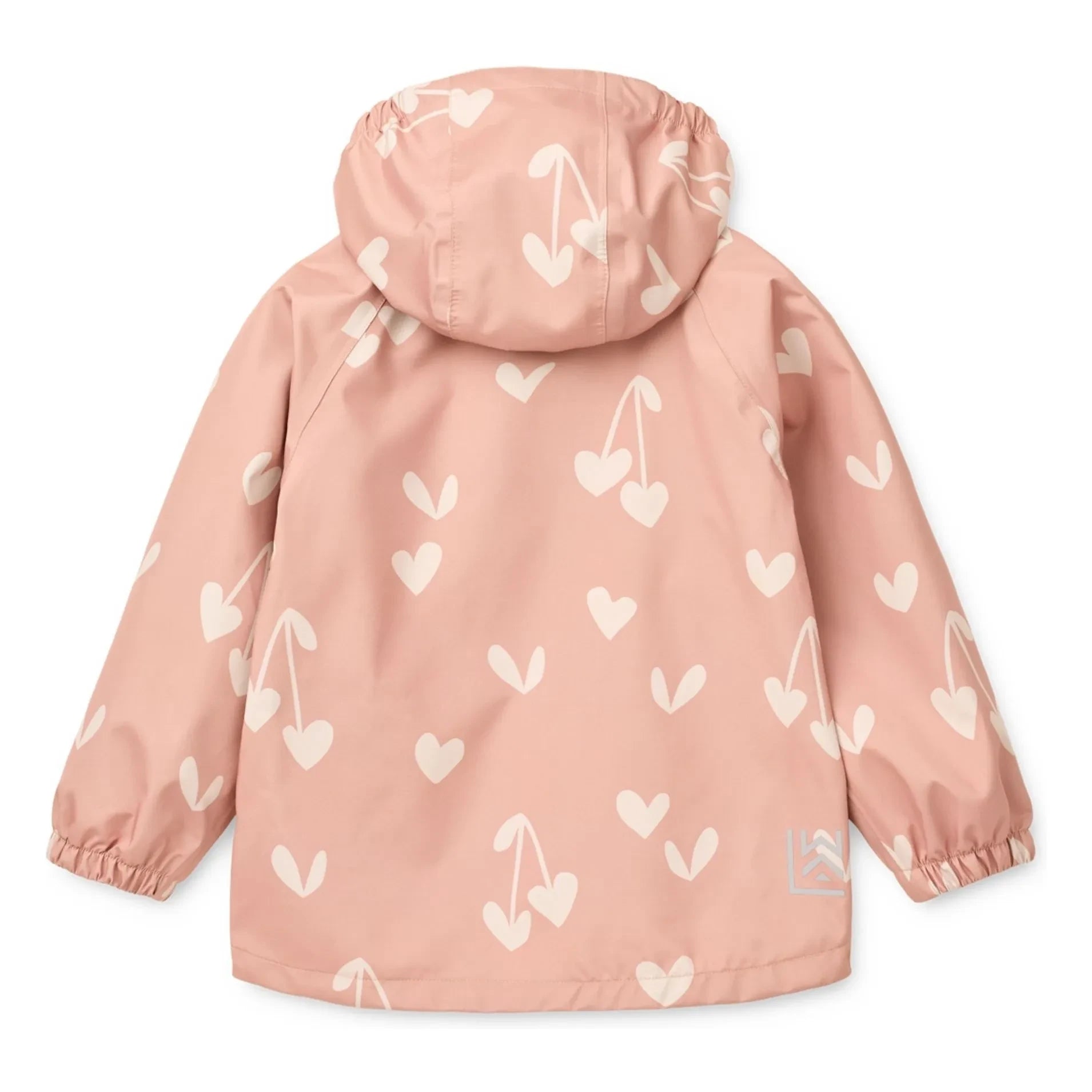 Liewood - Conjunto de lluvia de fibra reciclada Pedia Coeurs | Rosa suave