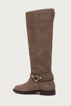 Botas planas de ante para mujer, por debajo de la rodilla, Wendy 2