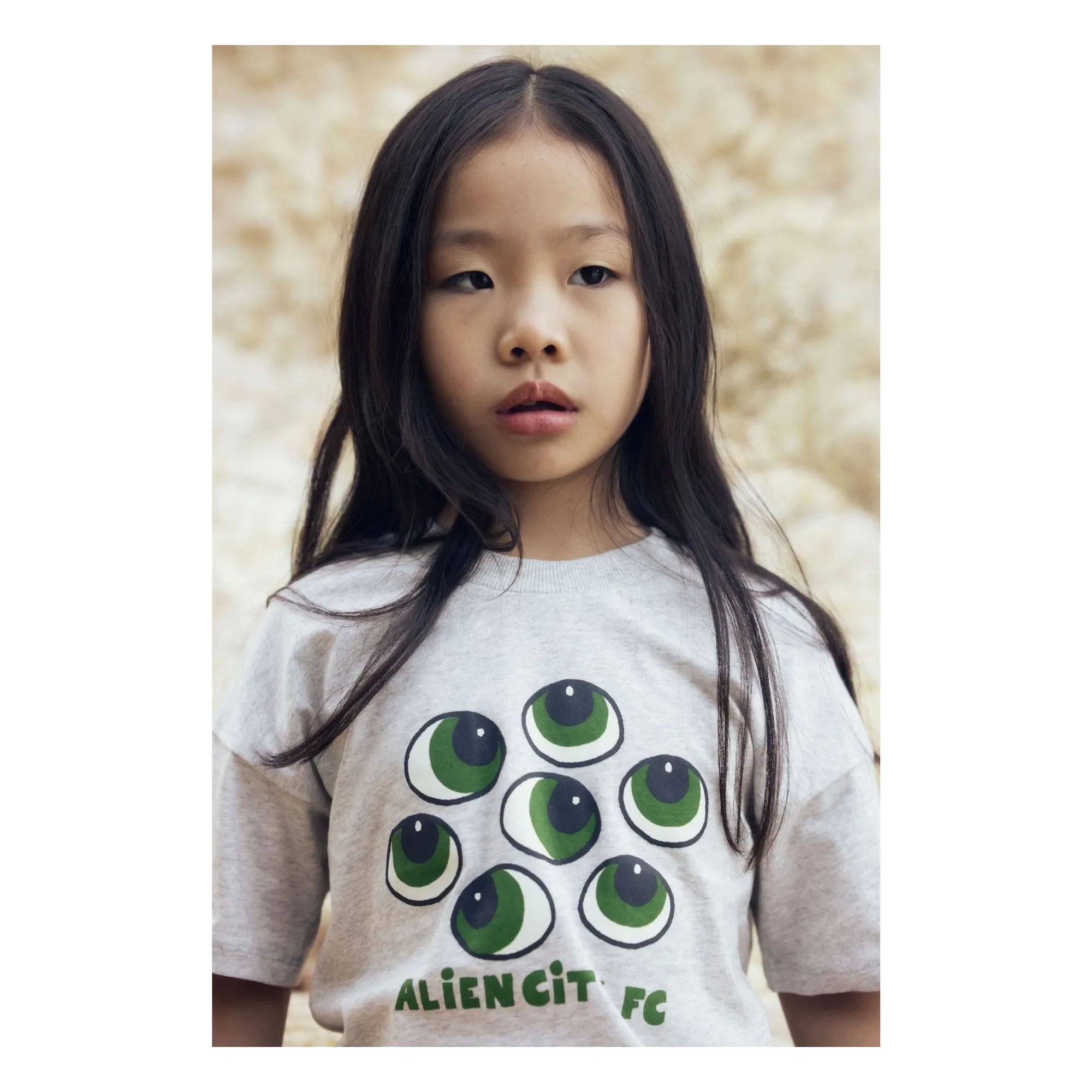 Mini Rodini - Camiseta de Ojo de Algodón Orgánico | Gris Melange