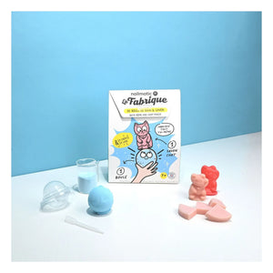 Nailmatic Kids - Kit de jabón y bombas de baño La Fabrique - 1 jabón y 1 bomba | Azul