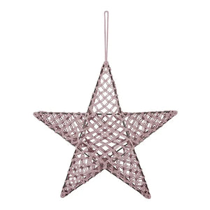Numero 74 - Lámpara de estrella de macramé | Rosa empolvado S007