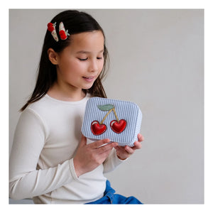 Mimi & Lula - Set de 2 horquillas de cereza con pompón | Rojo