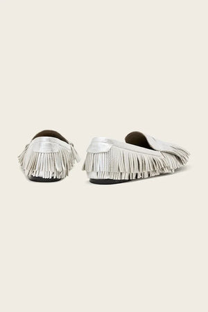 Mocasines de piel con flecos Sandy AllSaints para mujer