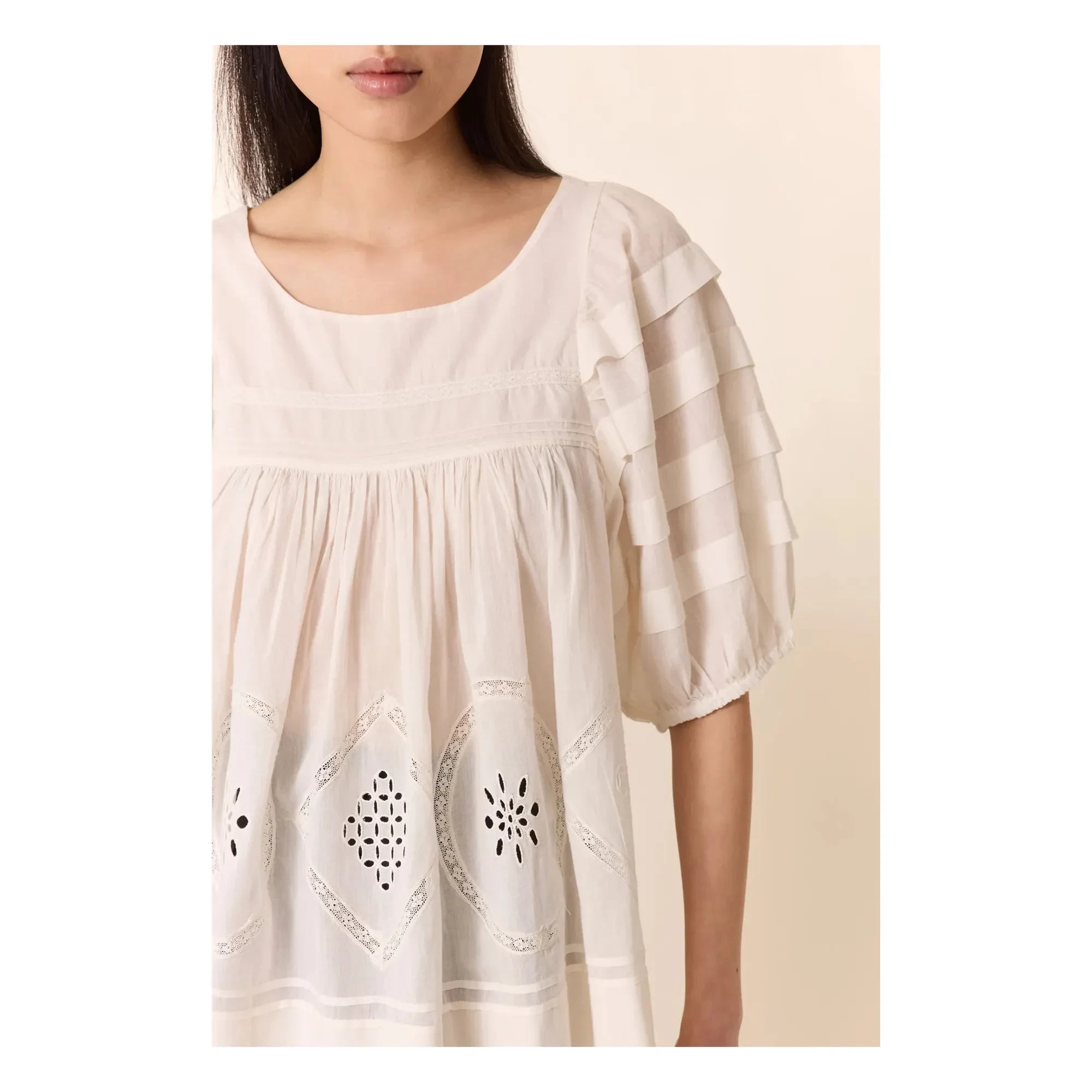 Leon & Harper - Blusa Cindie de Algodón Orgánico | Blanco