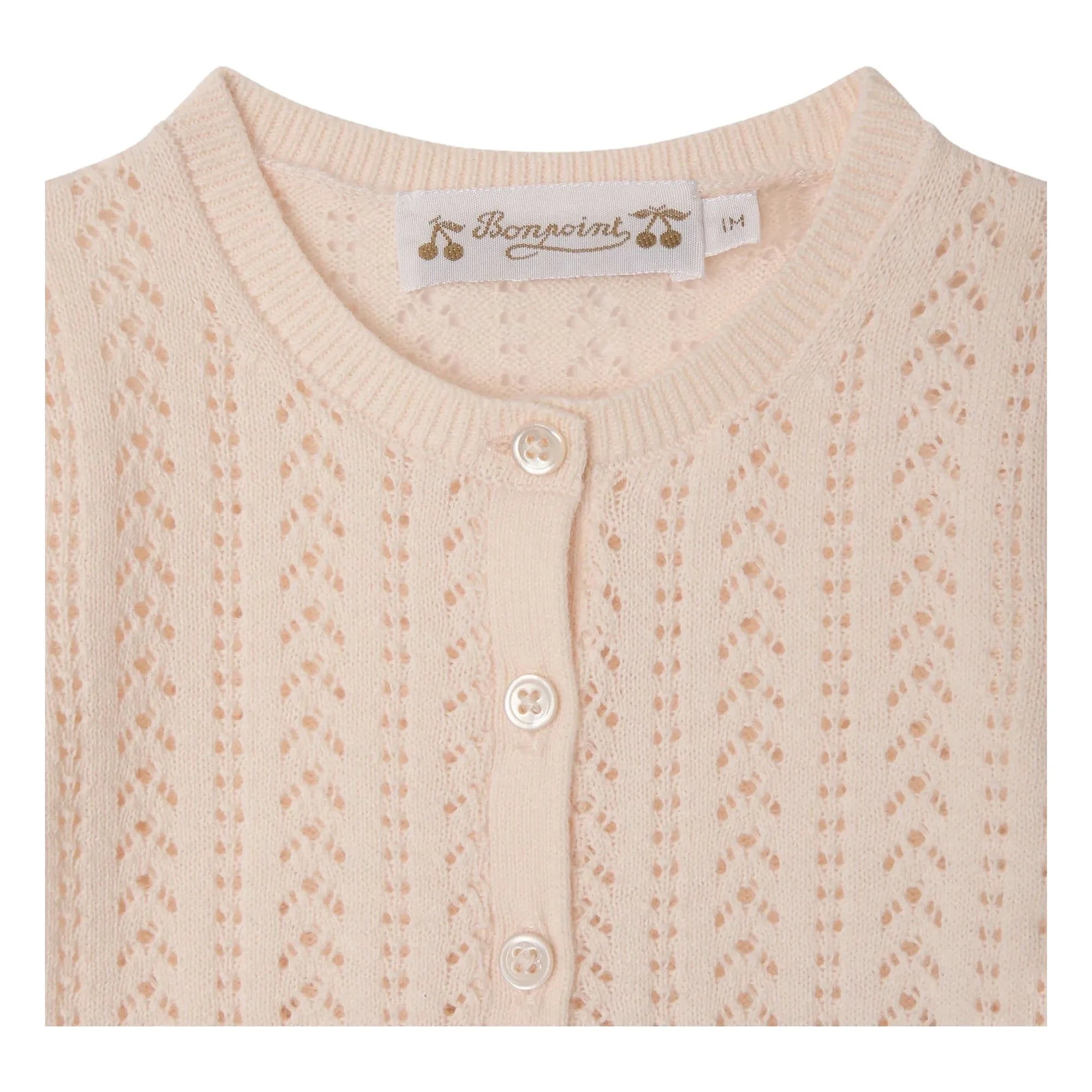 Bonpoint - Conjunto de cárdigan y leggings de algodón orgánico | Rosa empolvado