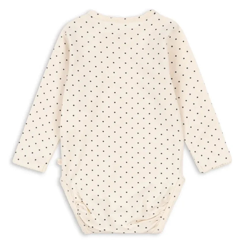 Konges Sløjd - Basic Polka Dot Organik Pamuklu Body | Ecru