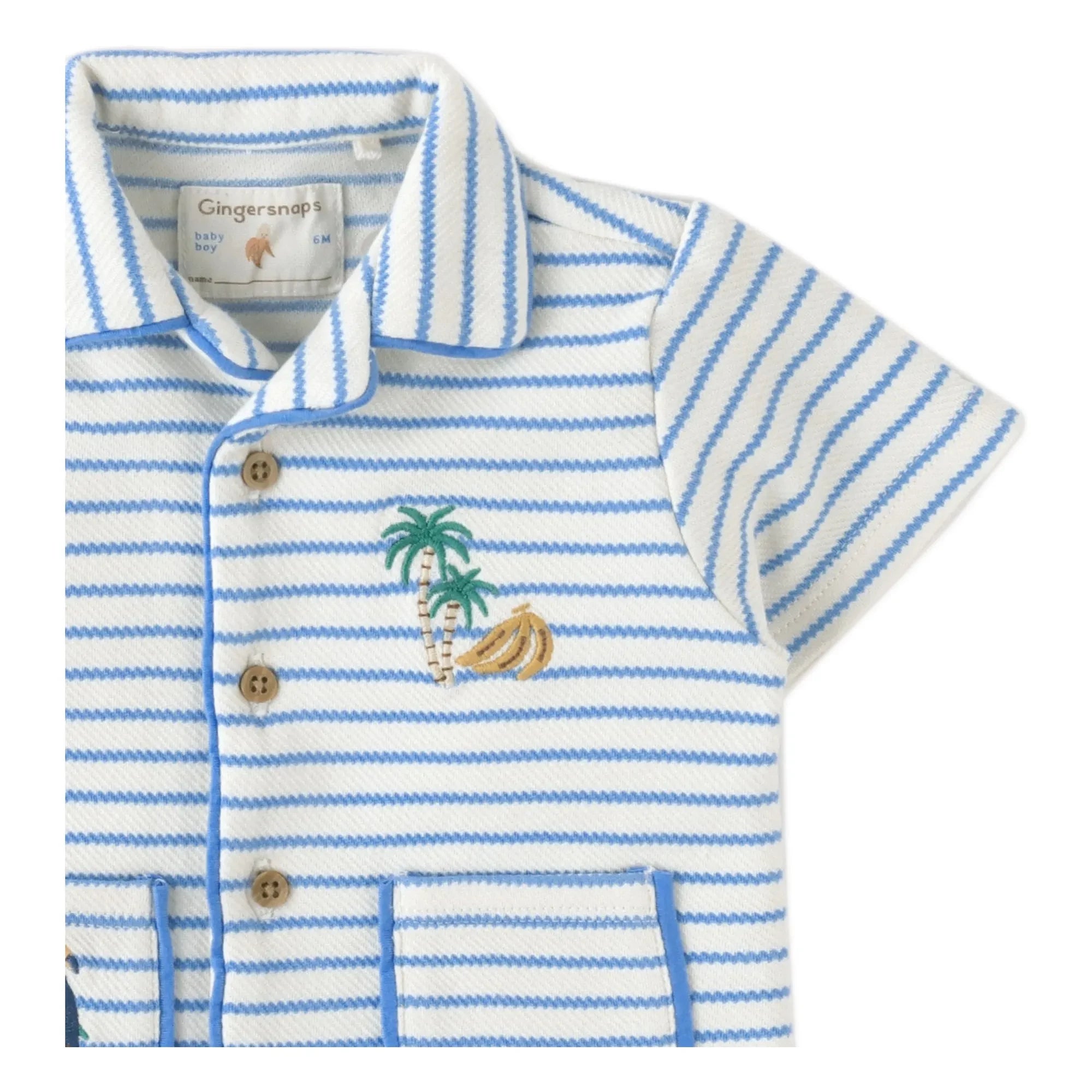 Gingersnaps - Camisa texturizada a rayas | Blanco