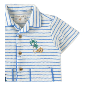 Gingersnaps - Camisa texturizada a rayas | Blanco