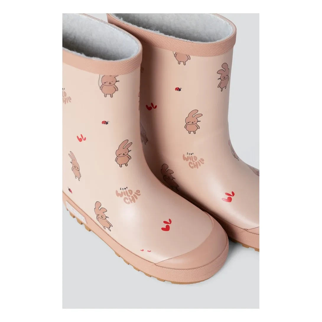 Liewood - Botas de lluvia Mason con conejitos | Rosa