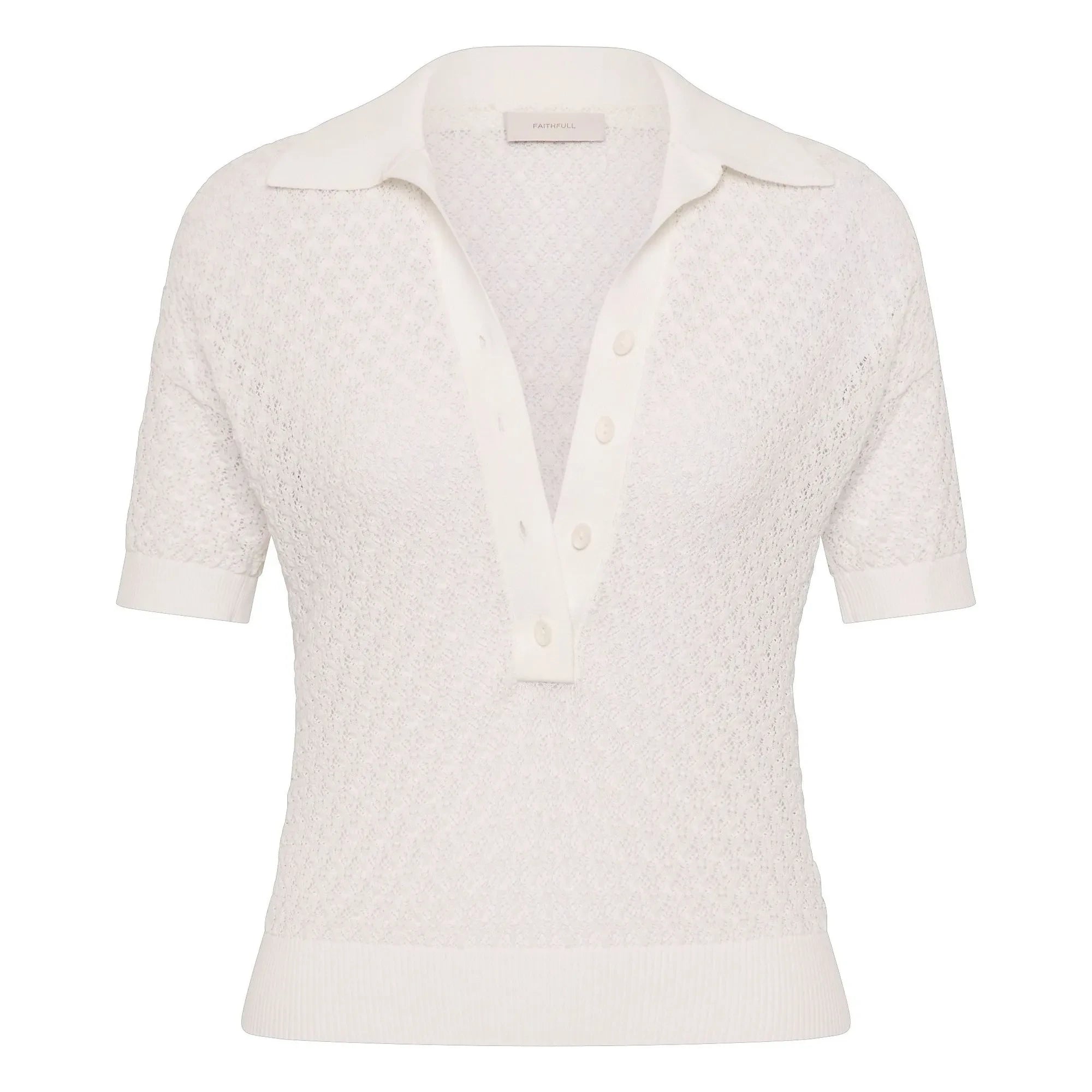 Faithfull the Brand - Polo Lena de algodón calado | Crudo