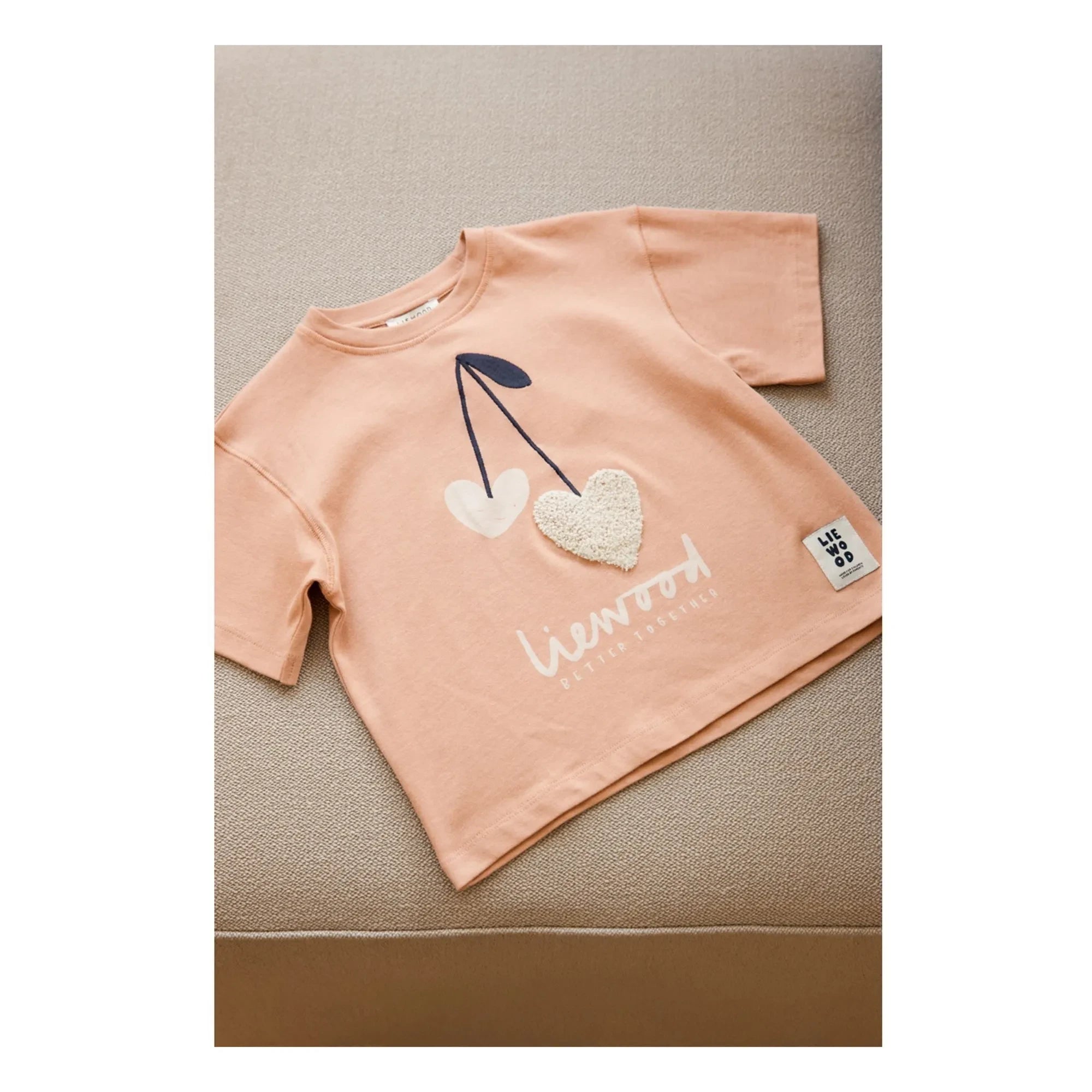 Liewood - Camiseta Tyler Hearts de algodón orgánico | Rosa
