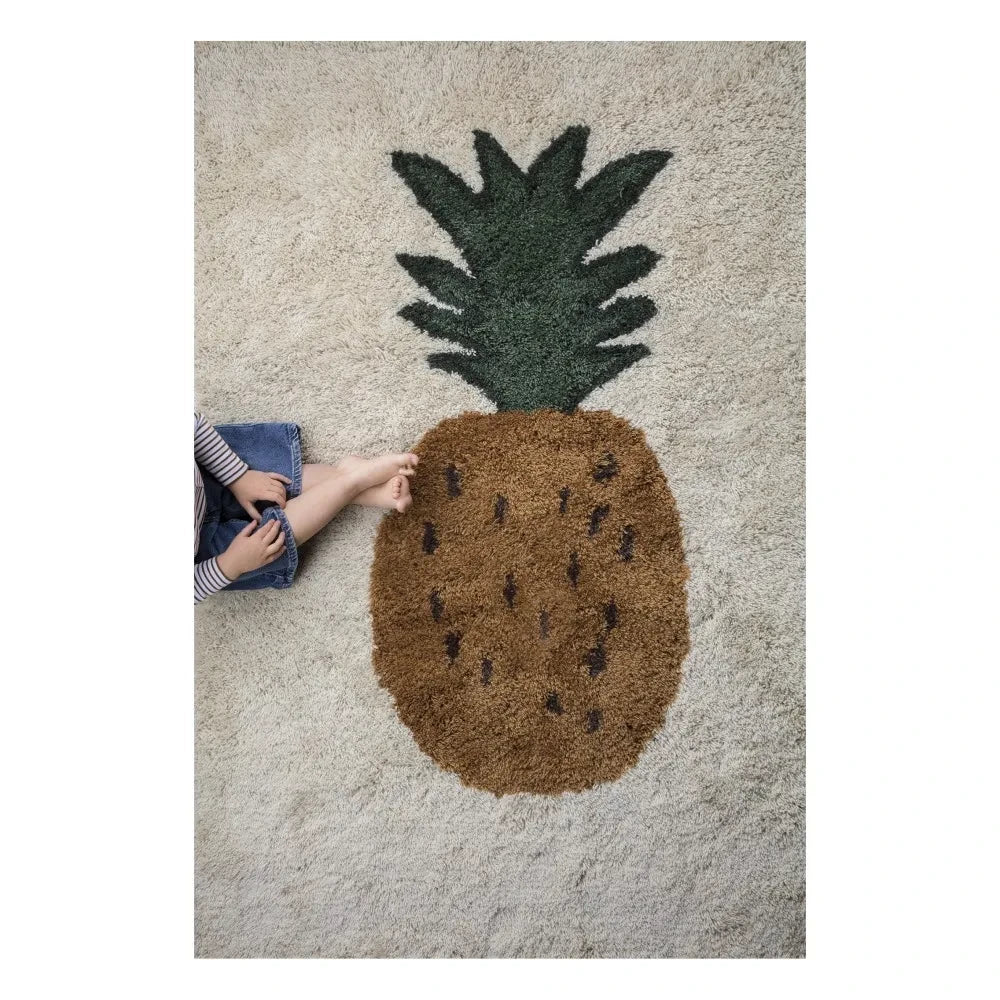 Ferm Living Kids - Alfombra de lana Fruiticana piña