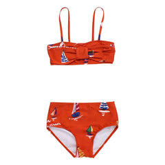 Maison Mangostan - Bañador con Detalle de Lazo | Rojo