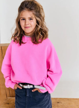 AO76 - Sudadera de algodón reciclado Violetta | Rosa fluorescente