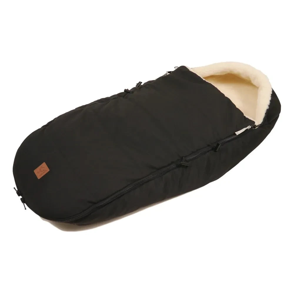 Kaiser - Saco de piel de oveja prémium para pies | Negro