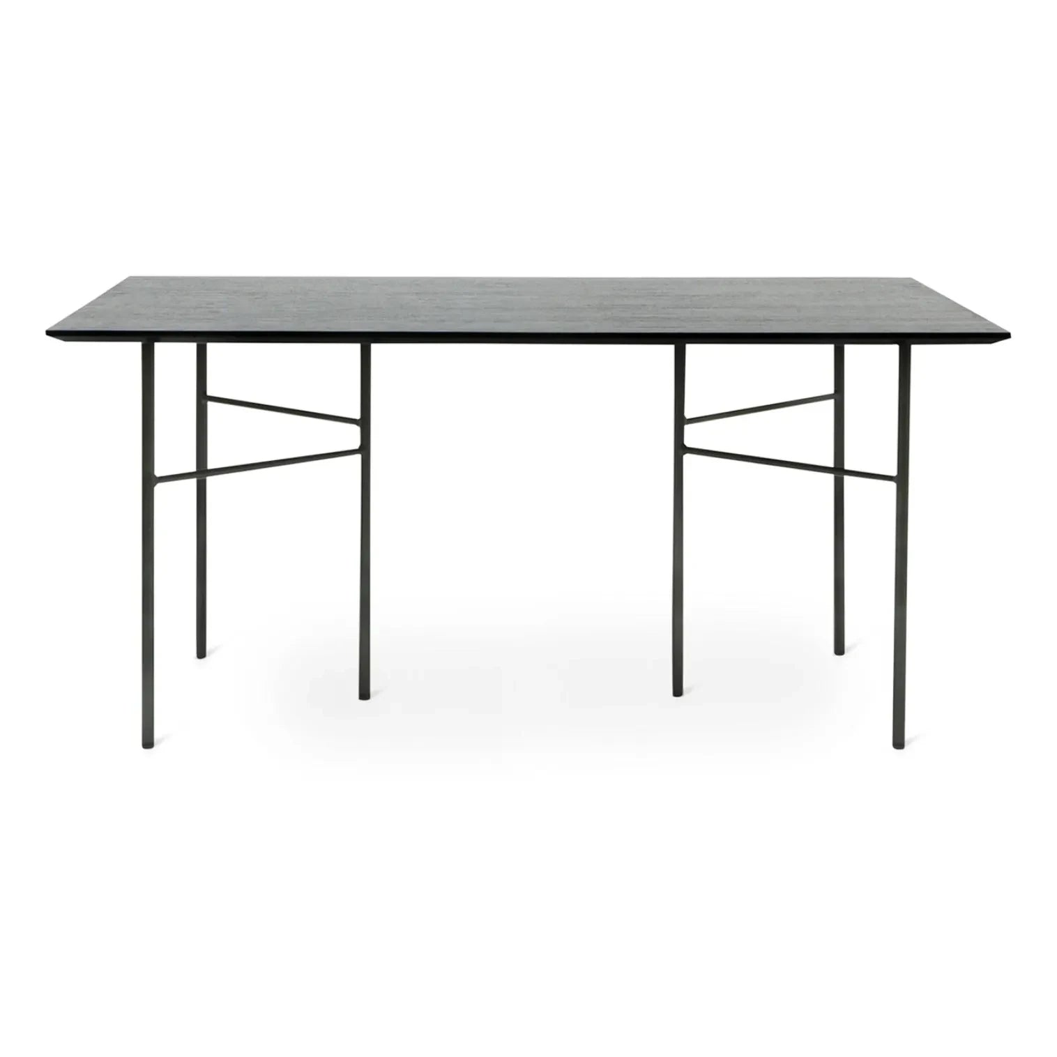 Ferm Living - Mesa rectangular Mingle - Madera FSC, patas de metal | Negro