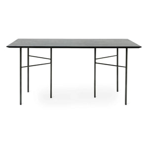 Ferm Living - Mesa rectangular Mingle - Madera FSC, patas de metal | Negro