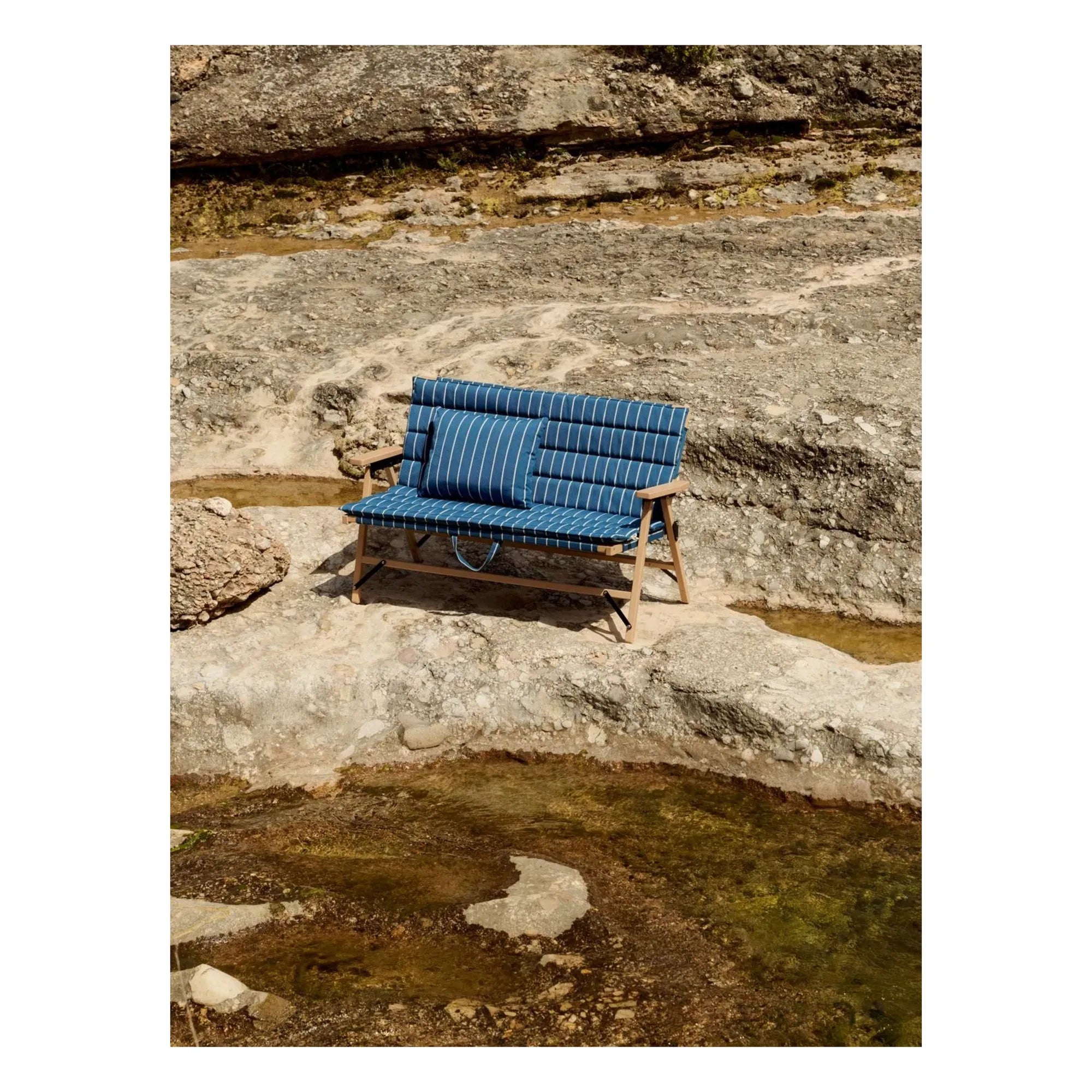 Hay - Outdoor Market banco plegable, Jasper Morrison | Azul