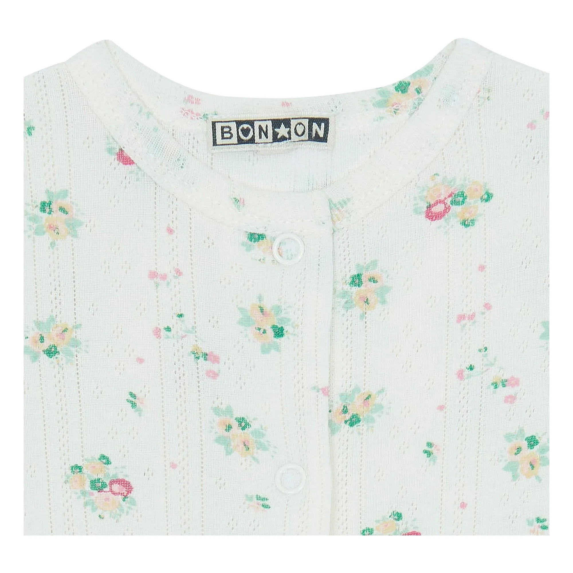 Bonton - Pijama Nuite Bouquets Pointelle | Blanco