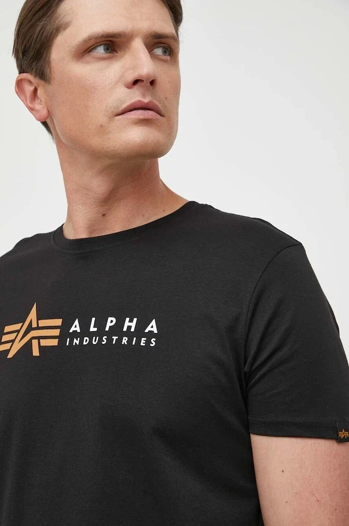 Camiseta de algodón Alpha Industries Label T 118502 03