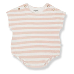 1+ in the family - Mono de toalla a rayas Romulo | Rosa beige