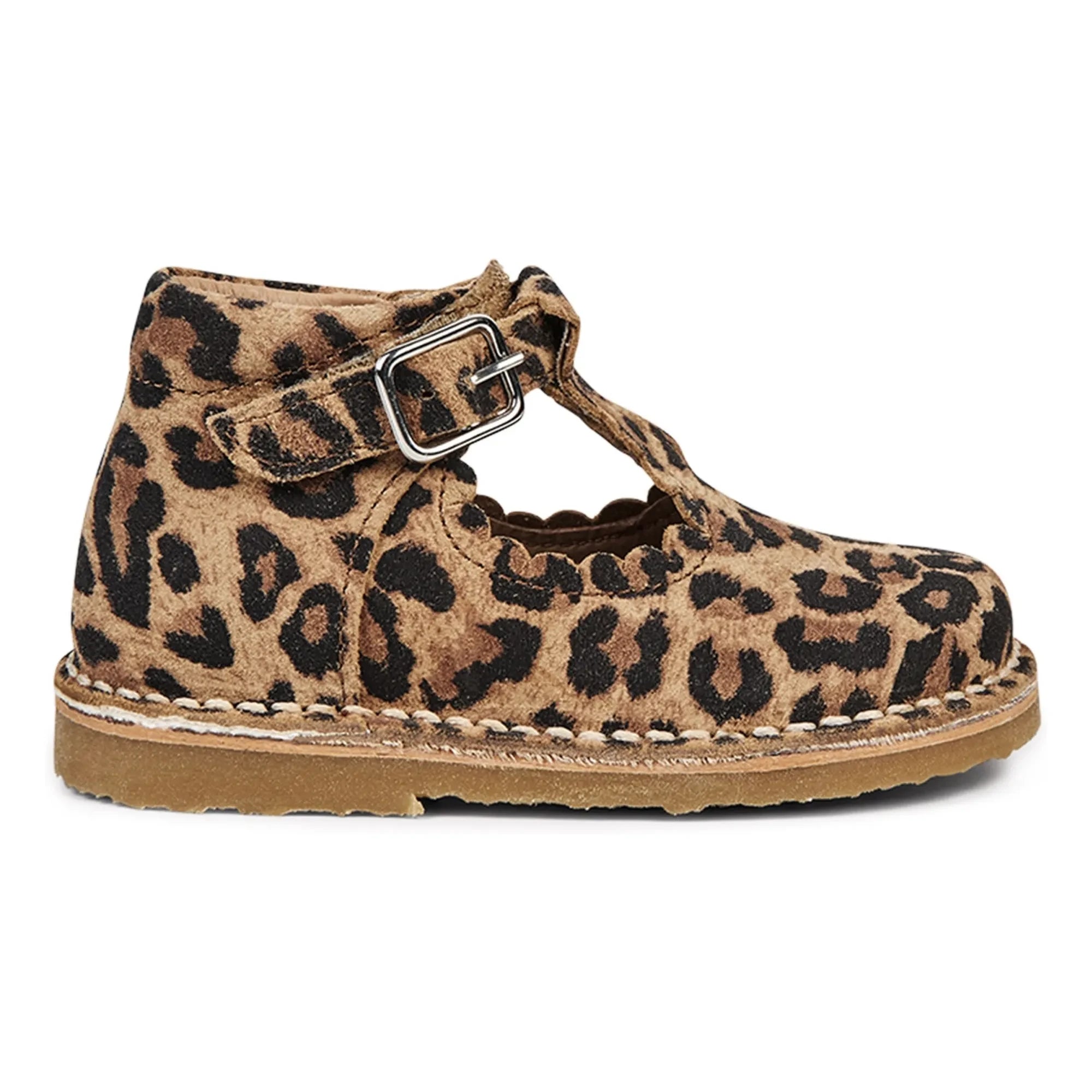 Petit Nord - Braguita con estampado de leopardo y barra en T | Marrón