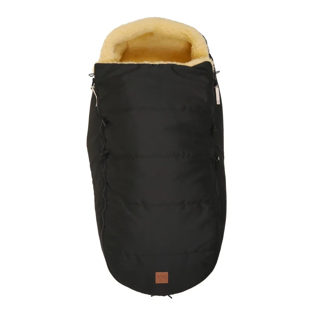 Kaiser - Saco de piel de oveja prémium para pies | Negro