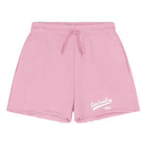 Cos I Said So - Pantalón Corto Jogger con Logo Recortado de Algodón Orgánico | Rosa
